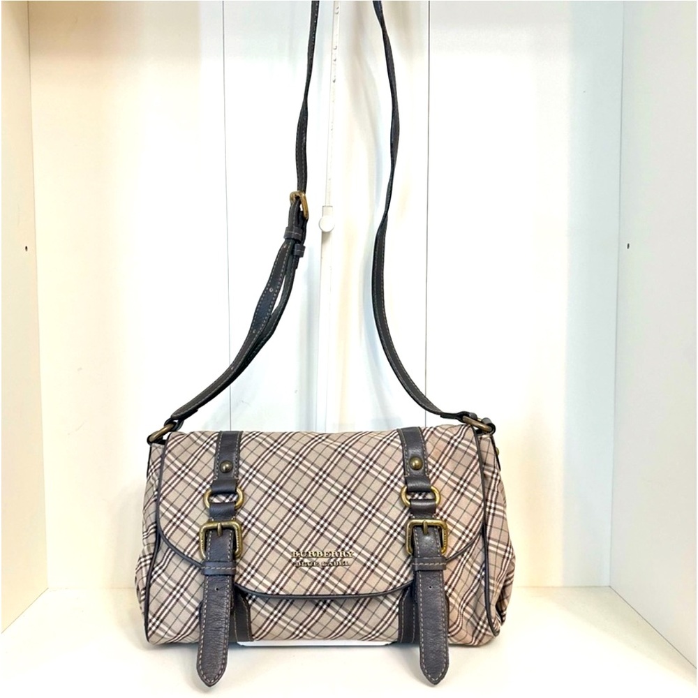 Adorable Burberry Blue Label Nova Check Messenger Bag